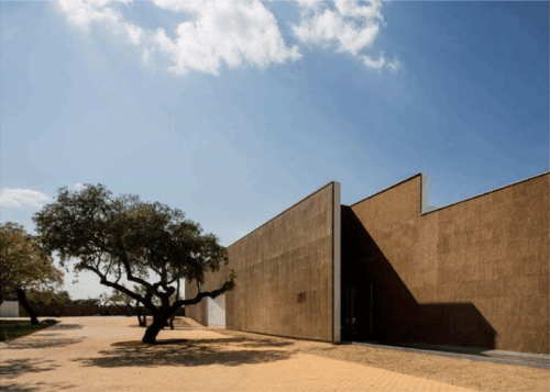 korková fasáda hotelu Ecork