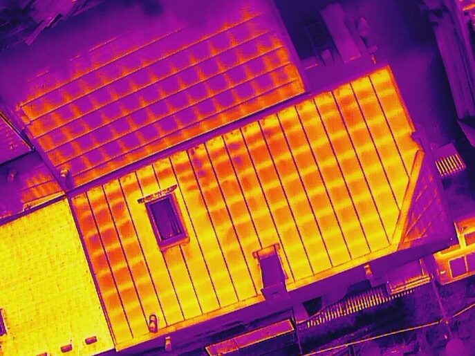 termovizní snímek střechy