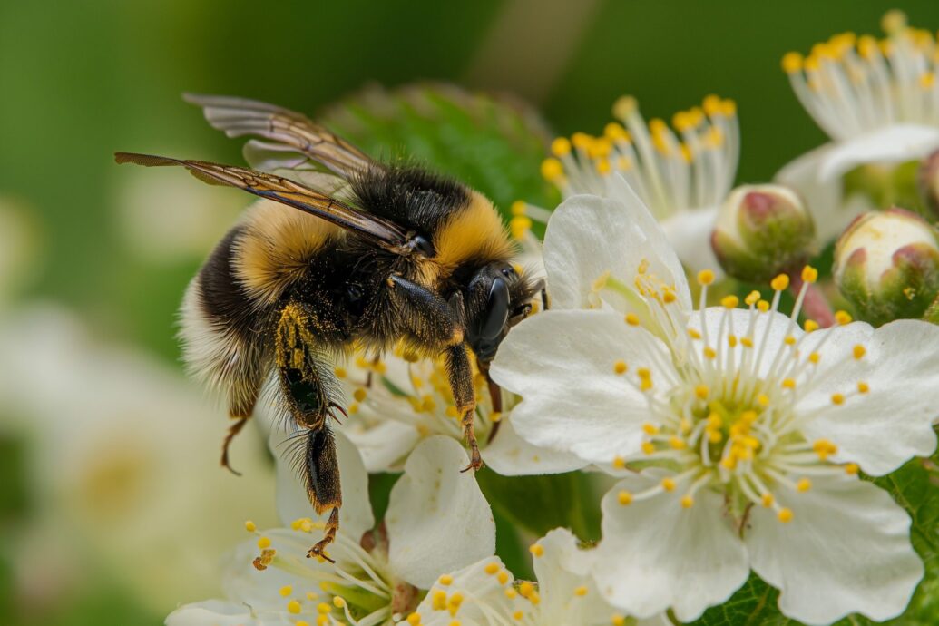 Čmelák při opylování květu (zdroj: Envato)