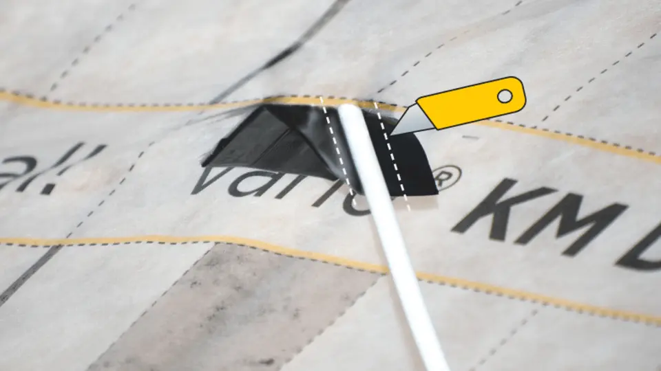 detail utěsnění prostupu v parobrzdě