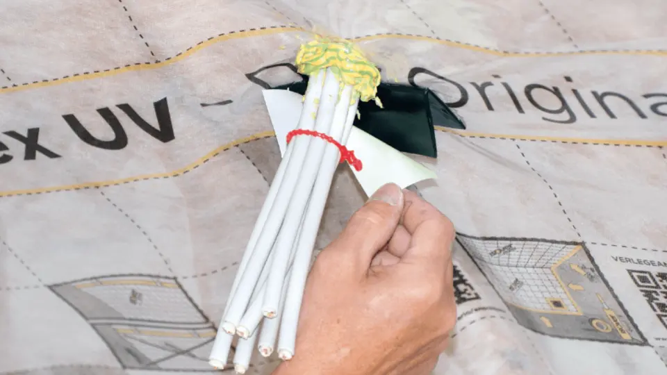 detail utěsnění prostupu v parobrzdě