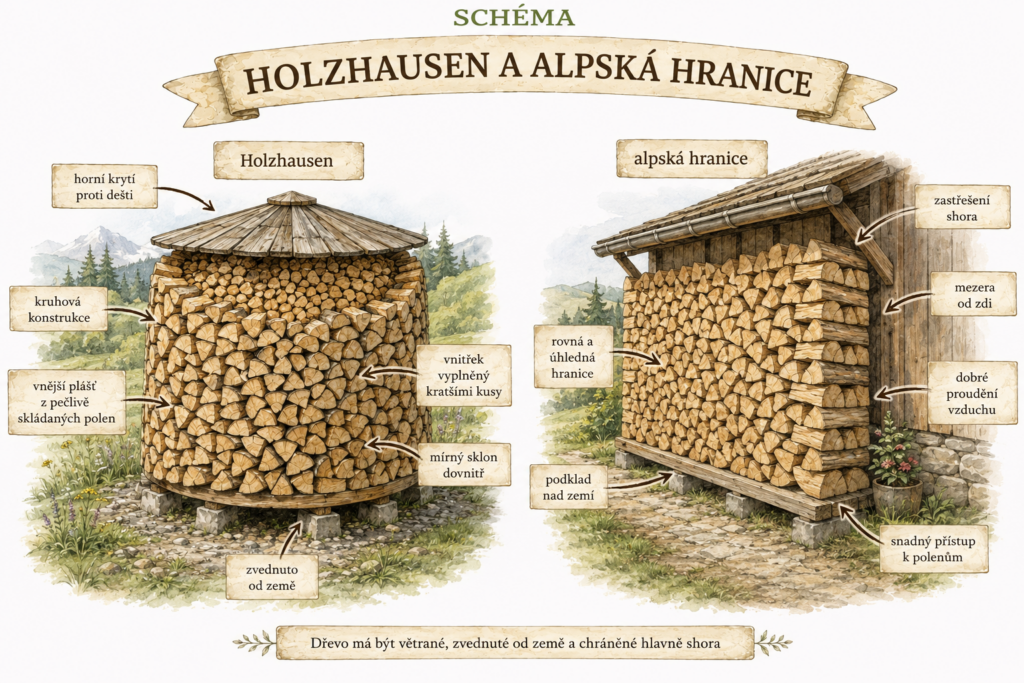 Holzhausen a alpská hranice (zdroj: ChatGPT)
